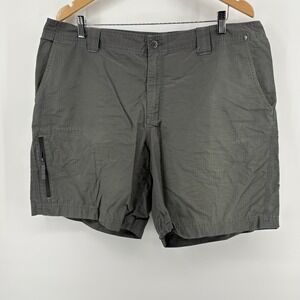 Columbia Shorts Mens 40W 9L Khaki‎ Green Lightweight Ripstop Cargo